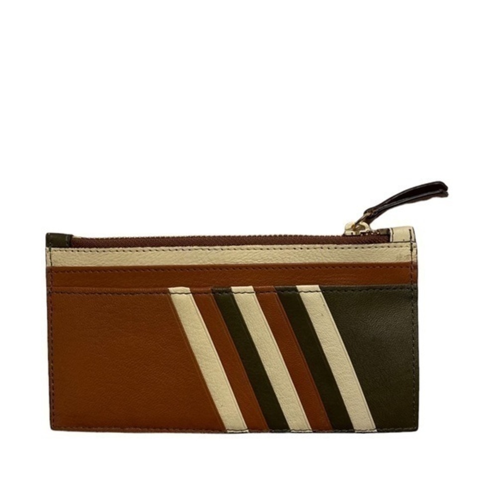 Thatcher green leather card holder wallet